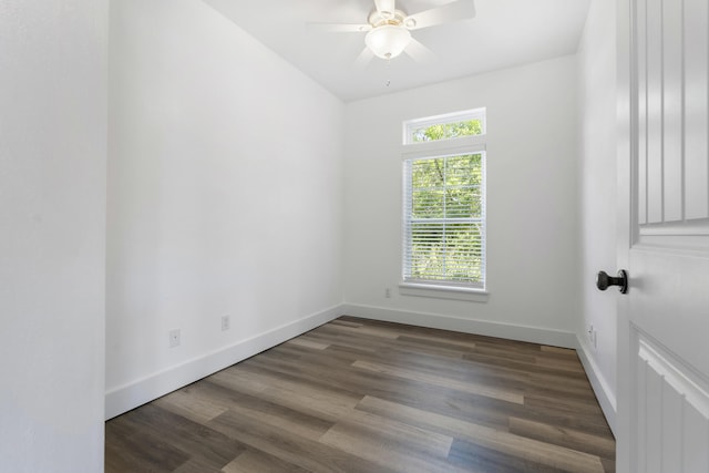 1429 N County Highway 393, Santa Rosa Beach, FL 32459 - unfurnished room with baseboards, ceiling fan, and wood finished floors