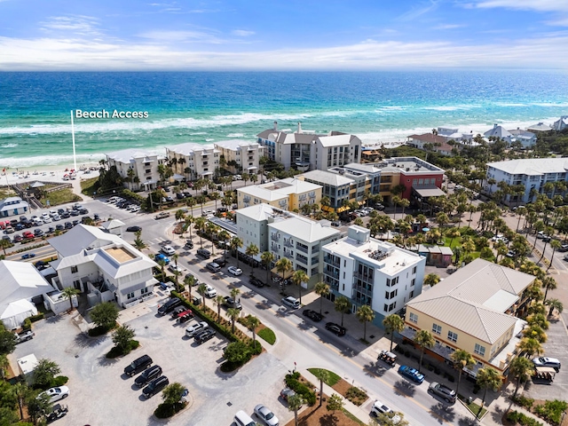1429 N County Highway 393, Santa Rosa Beach, FL 32459 - drone / aerial view featuring a water view and a beach view