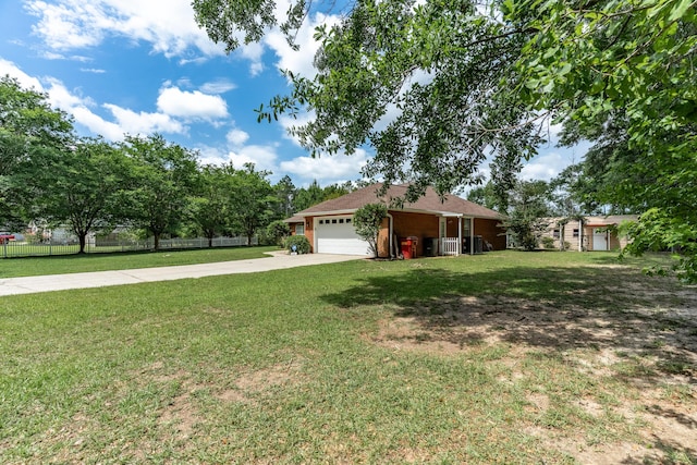 6100 Buck Ward Rd, Baker, FL 32531 - single story home featuring fence, concrete driveway, and a front yard