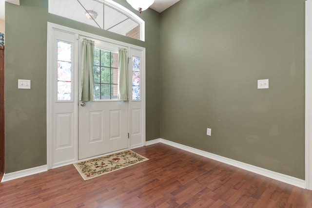 6100 Buck Ward Rd, Baker, FL 32531 - entryway featuring baseboards and dark wood finished floors