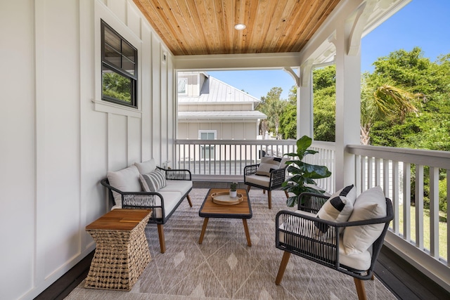 balcony with an outdoor living space