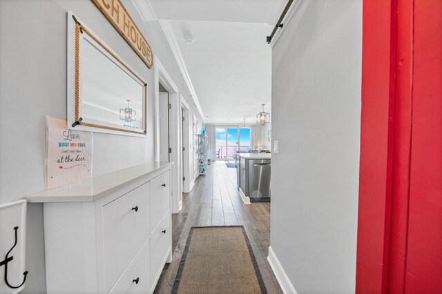 10519 Front Beach Rd Unit 1802B, Panama City Beach, FL 32407 - corridor with wood finished floors