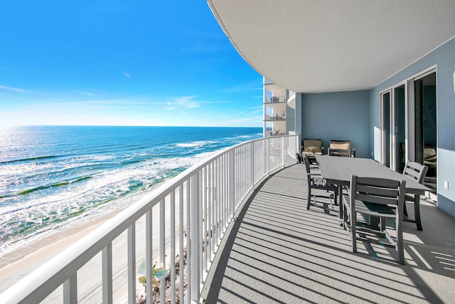10519 Front Beach Rd Unit 1802B, Panama City Beach, FL 32407 - balcony with a water view and a view of the beach