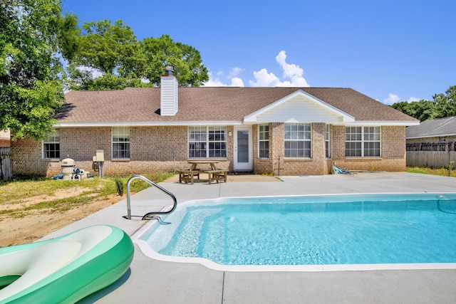 5237 Hawks Nest Dr, Milton, FL 32570 - view of pool featuring a fenced in pool, fence, and a patio