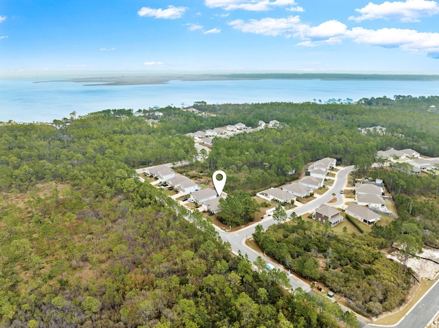672 Alderberry Rd, Santa Rosa Beach, FL 32459 - birds eye view of property with a forest view, a residential view, and a water view