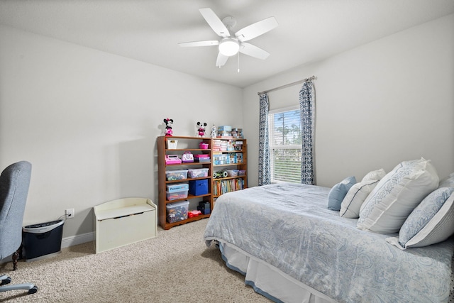 672 Alderberry Rd, Santa Rosa Beach, FL 32459 - bedroom featuring baseboards, ceiling fan, and carpet