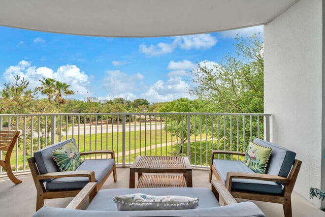 balcony with outdoor lounge area