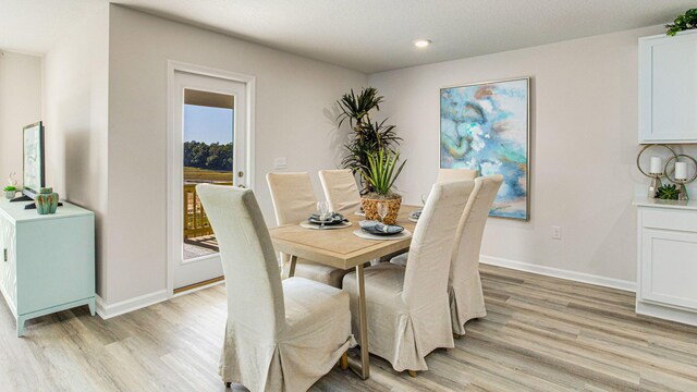 3070 Heritage Plantation Blvd, Laurel Hill, FL 32567 - dining room featuring a healthy amount of sunlight, baseboards, and light wood-style flooring