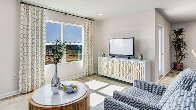 3070 Heritage Plantation Blvd, Laurel Hill, FL 32567 - living area featuring baseboards, recessed lighting, and light wood finished floors