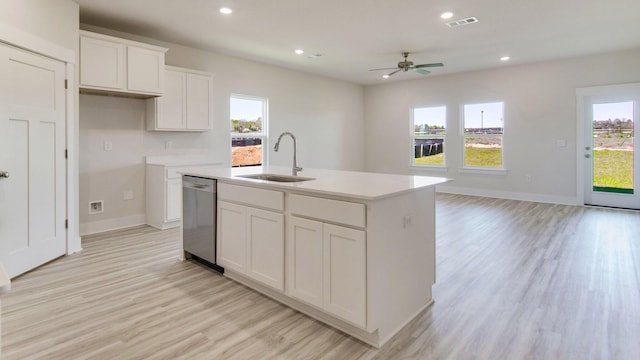 3068 Heritage Plantation Blvd, Laurel Hill, FL 32567 - kitchen featuring a sink, plenty of natural light, stainless steel dishwasher, and visible vents