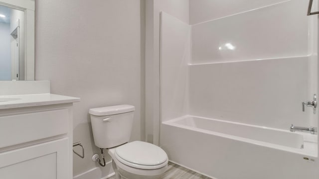 3068 Heritage Plantation Blvd, Laurel Hill, FL 32567 - bathroom with vanity, toilet, and tub / shower combination