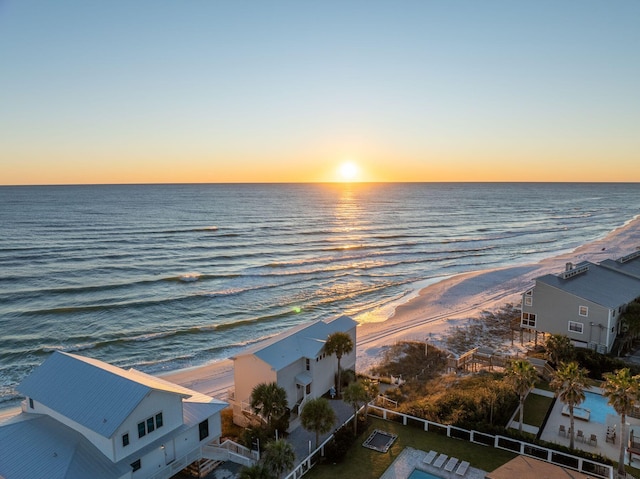 water view featuring a beach view