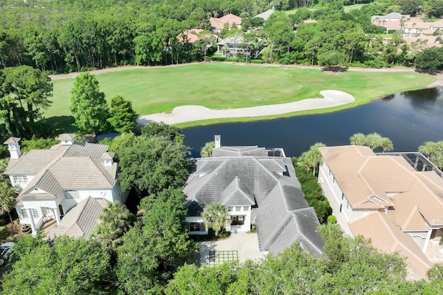 489 Regatta Bay Blvd, Destin, FL 32541 - aerial perspective of suburban area featuring a nearby body of water and a golf course