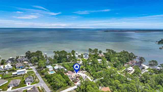 35 Blue Bayou Dr, Santa Rosa Beach, FL 32459 - aerial overview of property's location featuring a large body of water and nearby suburban area