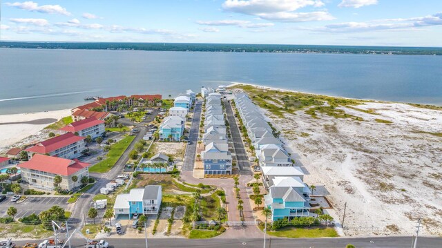 drone / aerial view of extended coastline