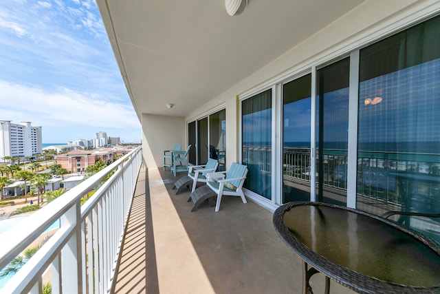 balcony with a city view