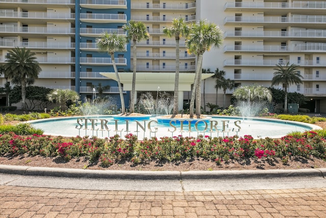view of community sign