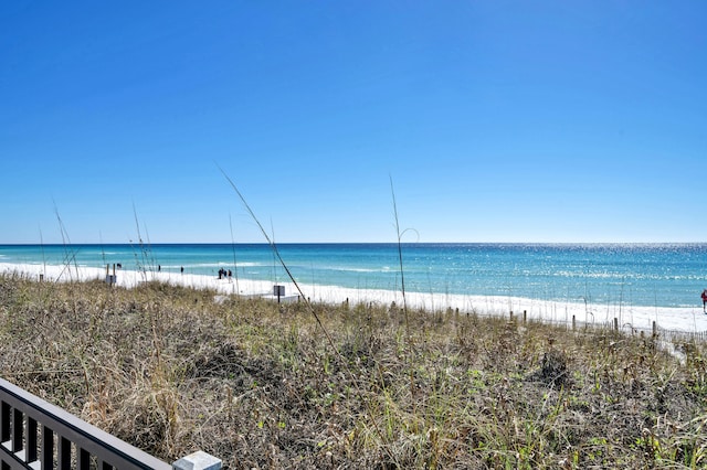 property view of water with a view of the beach