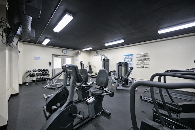 view of workout area