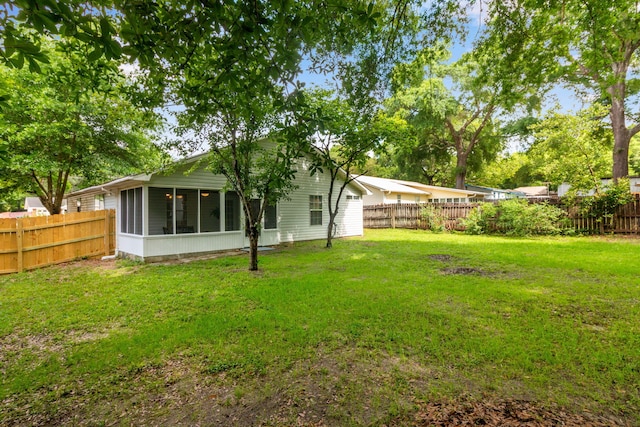 960 Valley Rd, Crestview, FL 32539 - view of yard with a fenced backyard and a sunroom