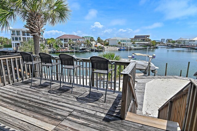 169 Durango Rd, Destin, FL 32541 - dock area featuring a water view and a residential view