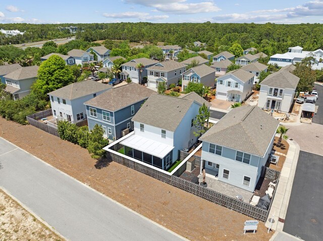 aerial view of residential area