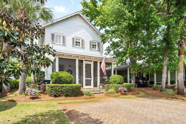 132 Carson Oaks Ln, Santa Rosa Beach, FL 32459 - view of front of property featuring a sunroom