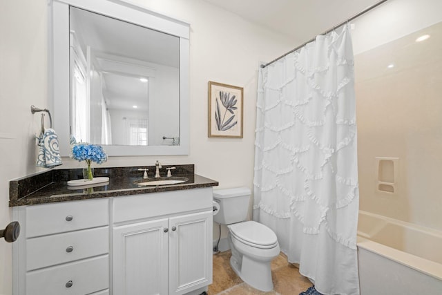132 Carson Oaks Ln, Santa Rosa Beach, FL 32459 - bathroom featuring vanity, toilet, and shower / tub combo
