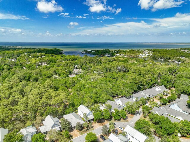 132 Carson Oaks Ln, Santa Rosa Beach, FL 32459 - aerial view with a water view, a residential view, and a wooded view