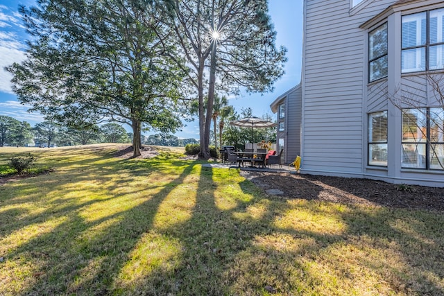 view of yard featuring a patio area