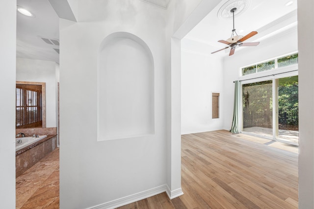 2928 Pine Valley Dr, Miramar Beach, FL 32550 - interior space with baseboards, visible vents, and wood finished floors