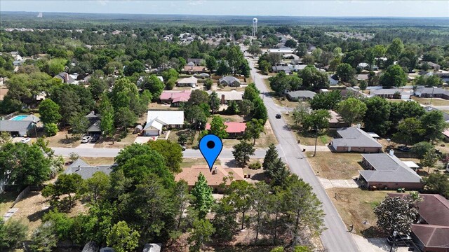 612 Moss Dr, Crestview, FL 32536 - bird's eye view featuring a view of trees and a residential view
