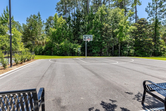 view of basketball court with community basketball court