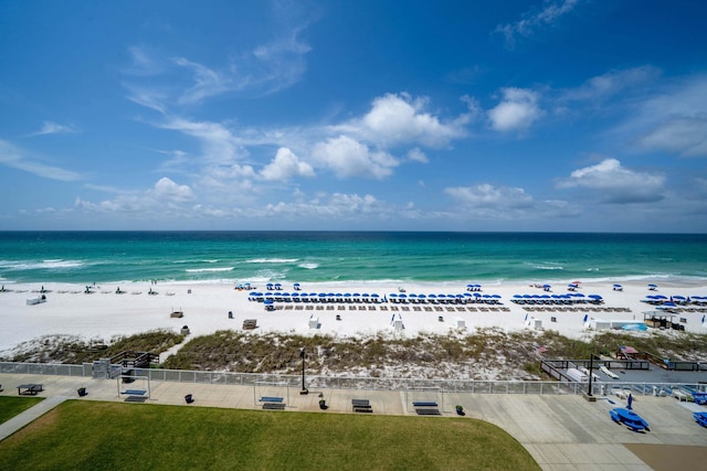 5801 Thomas Dr Unit 620, Panama City Beach, FL 32408 - water view with a beach view and fence
