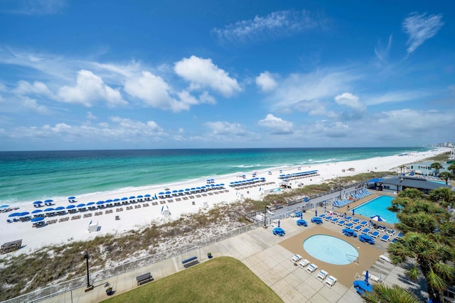 5801 Thomas Dr Unit 620, Panama City Beach, FL 32408 - aerial view with a view of the beach and a water view