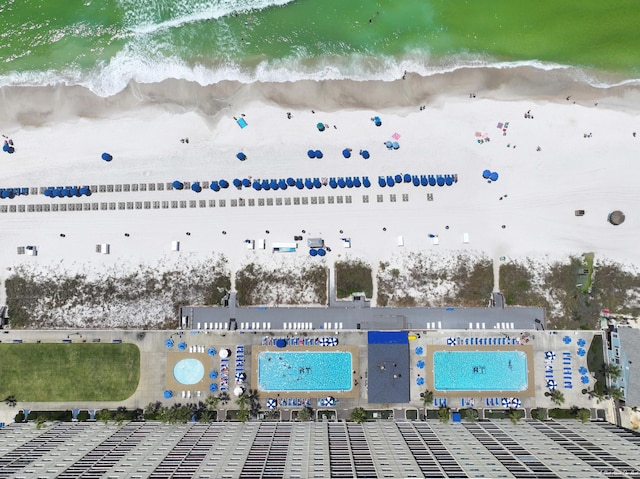5801 Thomas Dr Unit 620, Panama City Beach, FL 32408 - birds eye view of property with a water view and a view of the beach