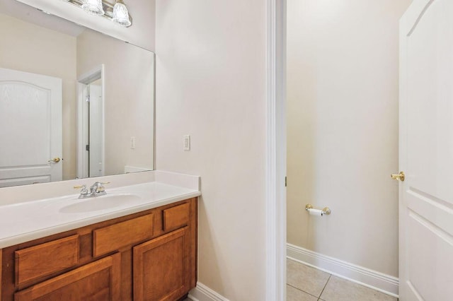 1901 Cottage Grove Ln Unit 1, Niceville, FL 32578 - bathroom featuring vanity, tile patterned floors, and baseboards