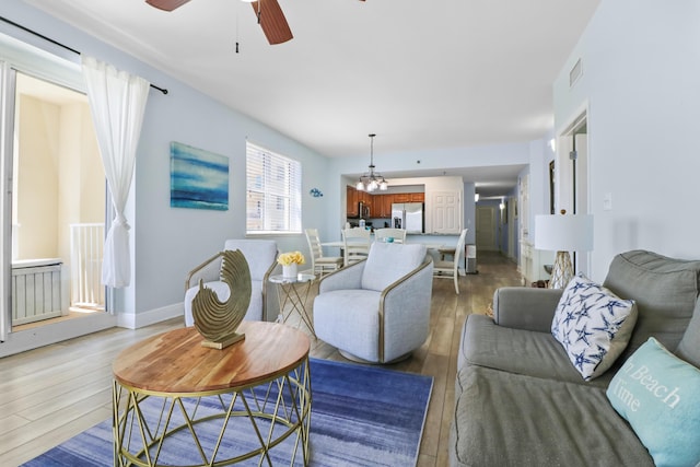 112 Seascape Dr Unit 310, Miramar Beach, FL 32550 - living area featuring light wood finished floors and a ceiling fan