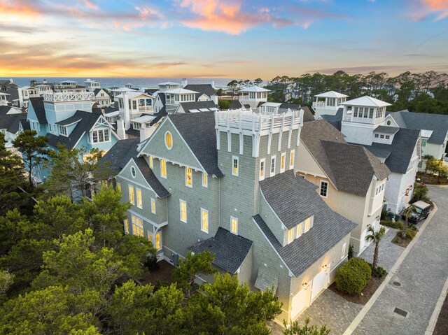 28 Rainer Ln, Inlet Beach, FL 32461 - aerial view at dusk with a residential view
