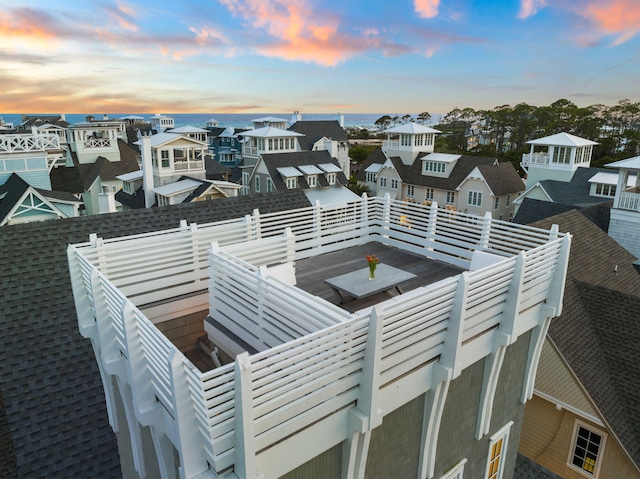 28 Rainer Ln, Inlet Beach, FL 32461 - exterior space featuring a balcony, roof with shingles, and a residential view
