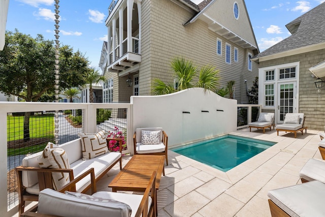 28 Rainer Ln, Inlet Beach, FL 32461 - pool with an outdoor living space and a patio