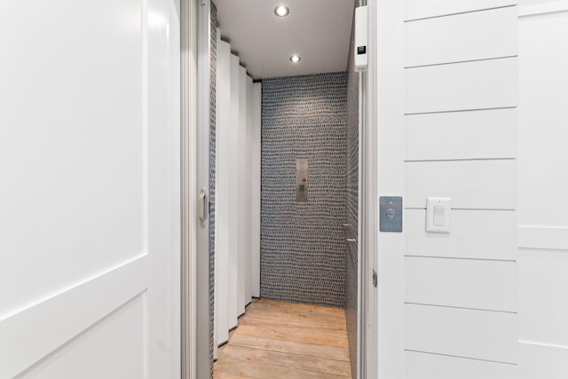 28 Rainer Ln, Inlet Beach, FL 32461 - hallway featuring light wood-type flooring and recessed lighting