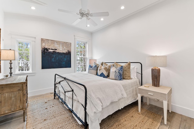 28 Rainer Ln, Inlet Beach, FL 32461 - bedroom featuring baseboards, recessed lighting, and wood finished floors