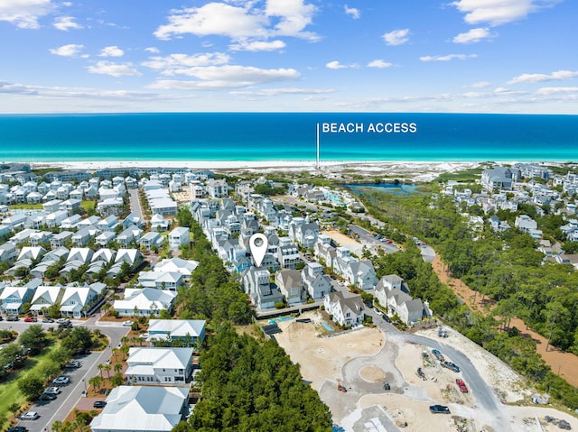 28 Rainer Ln, Inlet Beach, FL 32461 - bird's eye view featuring a water view, a residential view, and a beach view