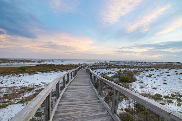 28 Rainer Ln, Inlet Beach, FL 32461 - view of dock featuring a view of the beach and a water view