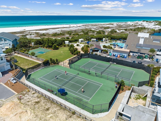 28 Rainer Ln, Inlet Beach, FL 32461 - birds eye view of property with a view of the beach and a water view
