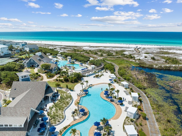 28 Rainer Ln, Inlet Beach, FL 32461 - bird's eye view featuring a water view and a beach view