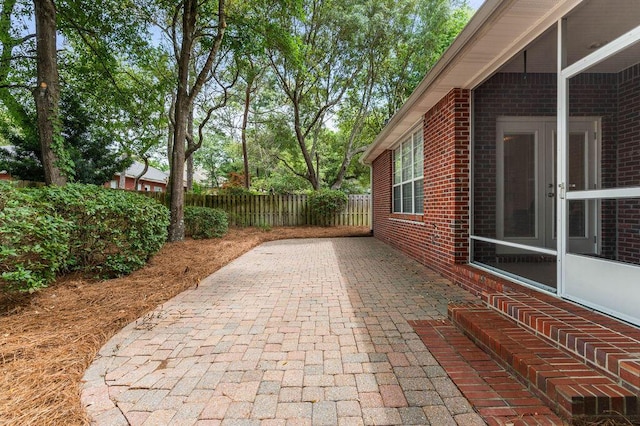 view of patio with fence