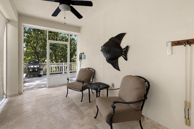 2021 Pine Island Cir, Miramar Beach, FL 32550 - sitting room featuring a ceiling fan