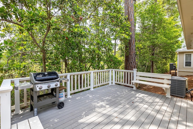 2021 Pine Island Cir, Miramar Beach, FL 32550 - wooden terrace with cooling unit